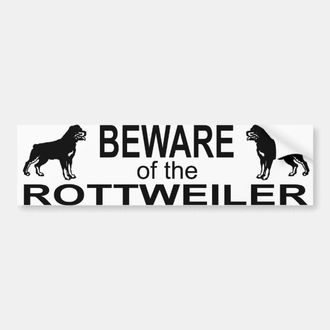 Adesivo Para Carro etiqueta do bumber do rottweiler (Frente)