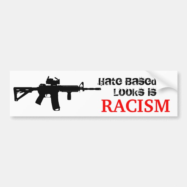 Adesivo Para Carro Etiqueta do racismo Ar15 (Frente)