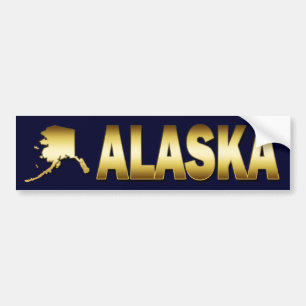 ADESIVO PARA CARRO ETIQUETA DOURADO DE ALASKA