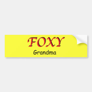 Adesivo Para Carro Etiqueta Foxy da avó