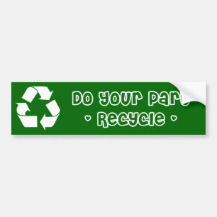 Adesivo Para Carro Etiqueta: O reciclar faz sua parte