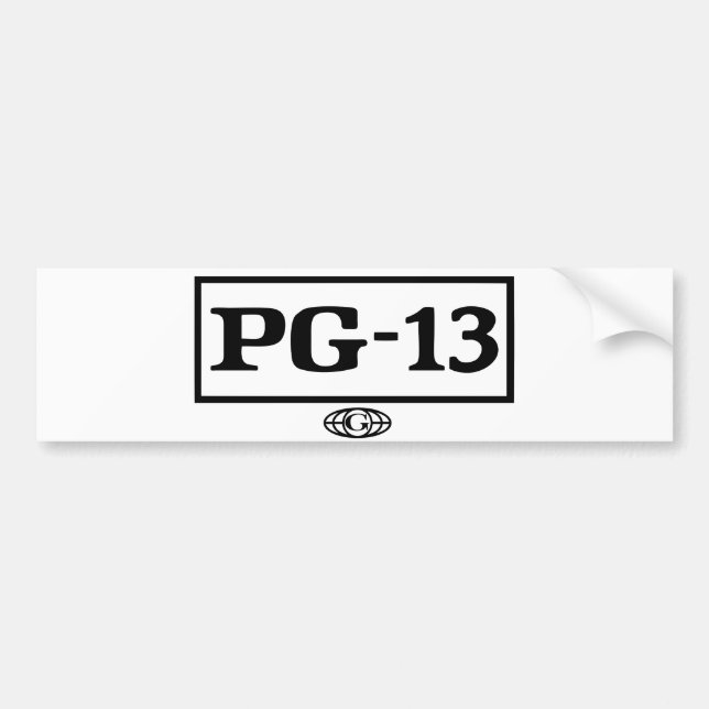 Adesivo Para Carro Etiqueta PG-13 (Frente)