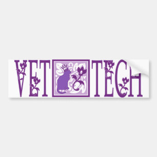 Adesivo Para Carro etiqueta real roxa da tecnologia do veterinário
