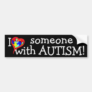 Adesivo Para Carro Eu <3 alguém com AUTISM!