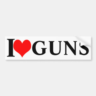Adesivo Para Carro Eu adoro armas!