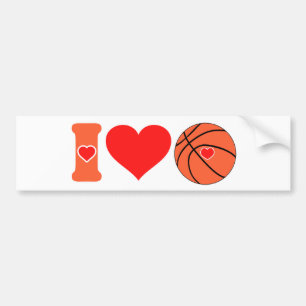 Adesivo Para Carro Eu adoro basquete