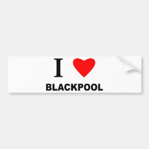 Adesivo Para Carro Eu Adoro Blackpool.