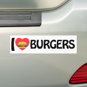 Adesivo Para Carro Eu adoro Burgers