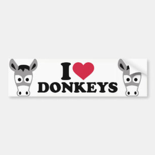 Adesivo Para Carro Eu Adoro Donkeys