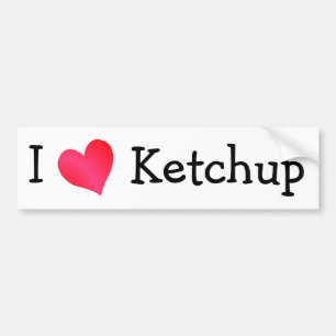 Adesivo Para Carro Eu Adoro Ketchup