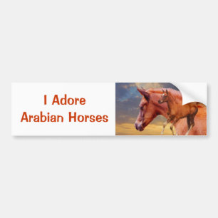 Adesivo Para Carro Eu adoro o bastão de cavalo árabe