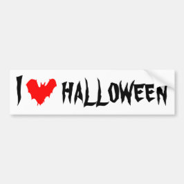 Adesivo Para Carro Eu adoro o Halloween engraçado personalizável