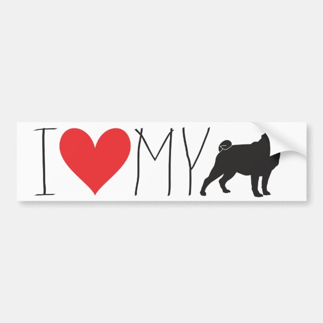 Adesivo Para Carro Eu Adoro O Meu Pau De Bumper (Frente)