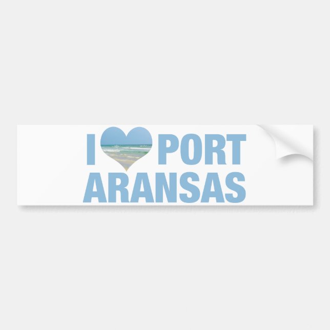Adesivo Para Carro Eu Adoro Port ArKansas (Frente)