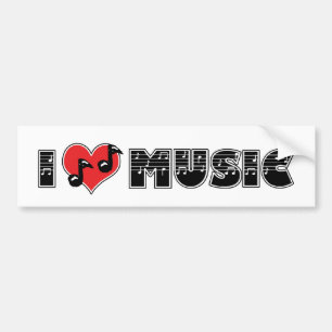 Adesivo Para Carro Eu adoro protetor de música