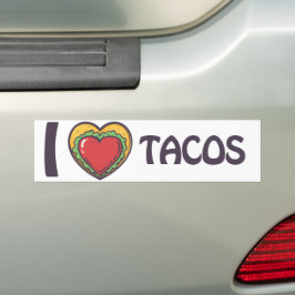 Adesivo Para Carro Eu adoro Tacos