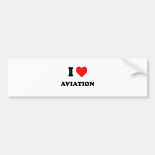 Adesivo Para Carro Eu amo a aviação