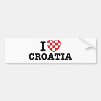 Adesivo Para Carro Eu amo a Croácia