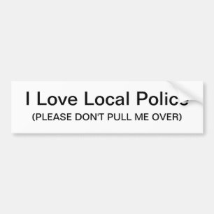 Adesivo Para Carro Eu amo a etiqueta da polícia local