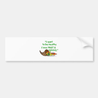 ADESIVO PARA CARRO EU AMO A FRUTA & O VEGETARIANO