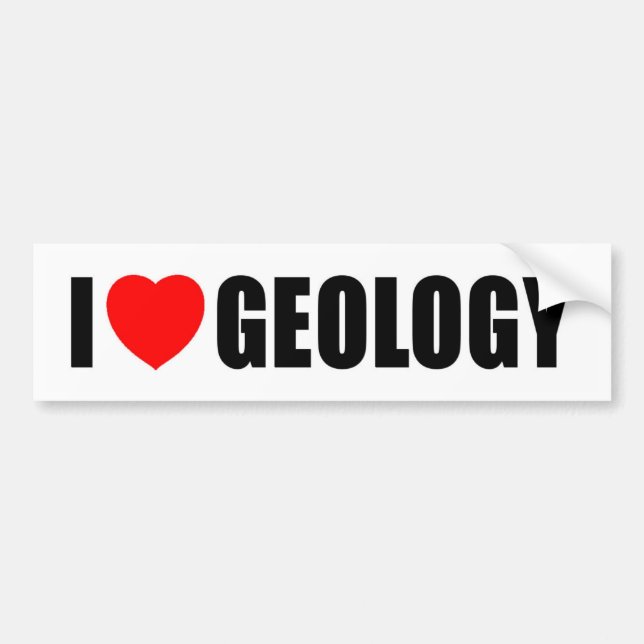 Adesivo Para Carro Eu amo a geologia (Frente)