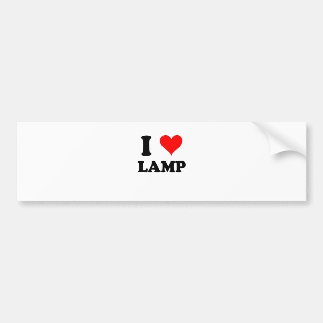 Adesivo Para Carro Eu amo a lâmpada (Frente)