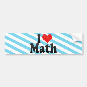 Adesivo Para Carro Eu amo a matemática