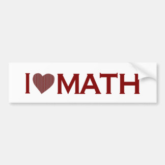 Adesivo Para Carro Eu amo a matemática
