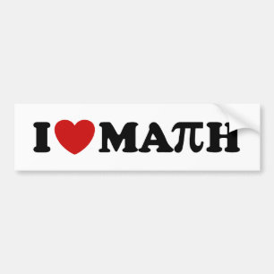 Adesivo Para Carro Eu amo a matemática