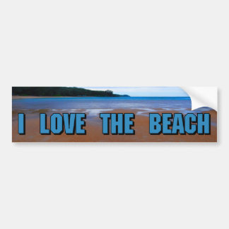 Adesivo Para Carro Eu amo a praia