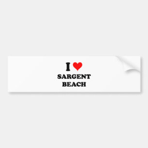 Adesivo Para Carro Eu amo a praia Texas de Sargent