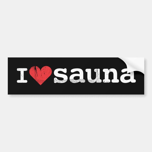 Adesivo Para Carro Eu amo a sauna (Frente)