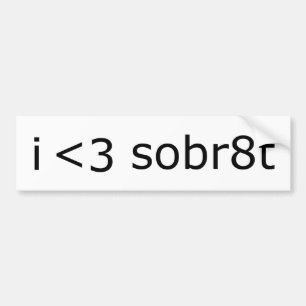Adesivo Para Carro Eu amo a sobriedade