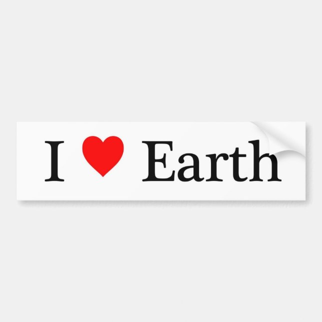Adesivo Para Carro Eu amo a terra (Frente)