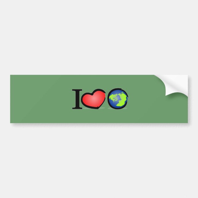 Adesivo Para Carro Eu amo a terra (Frente)
