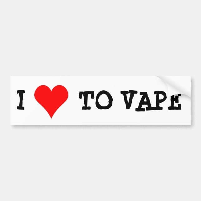 ADESIVO PARA CARRO EU AMO A VAPE (Frente)