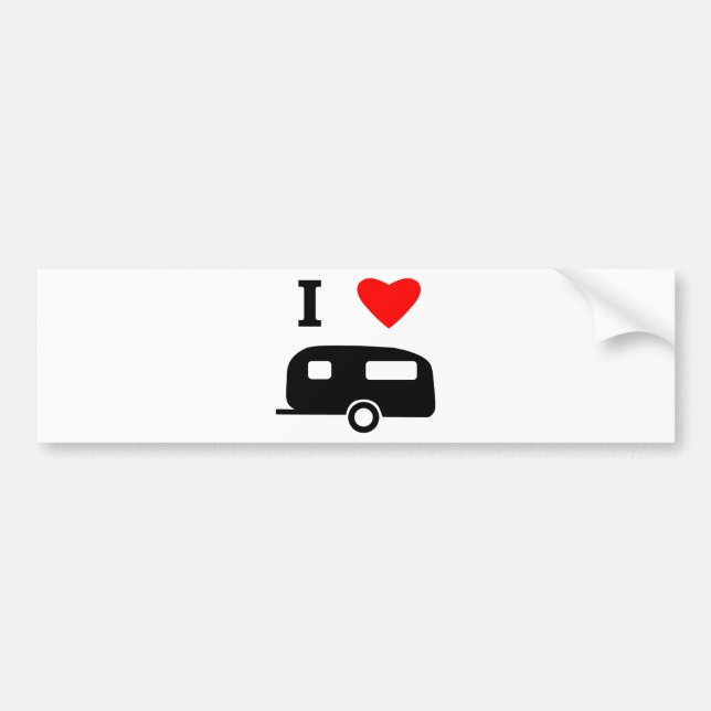 Adesivo Para Carro Eu amo acampar (Frente)