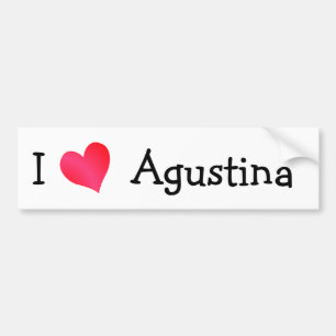 Adesivo Para Carro Eu Amo Agustina