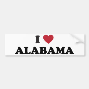 Adesivo Para Carro Eu amo Alabama