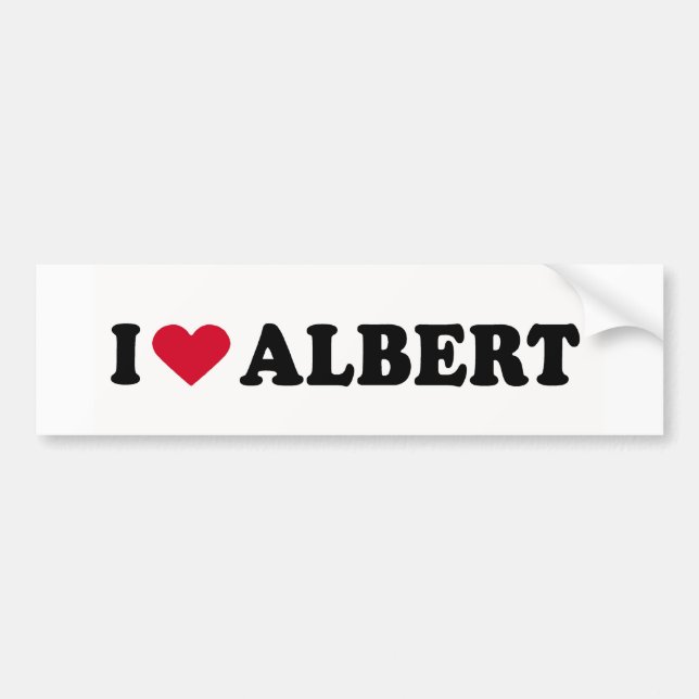 ADESIVO PARA CARRO EU AMO ALBERT (Frente)