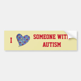 Adesivo Para Carro Eu Amo Alguém Com Autismo Bumper Sticker
