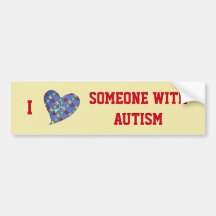 Adesivo Para Carro Eu Amo Alguém Com Autismo Bumper Sticker