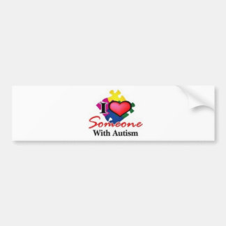 Adesivo Para Carro Eu amo alguém com autismo Bumpersticker