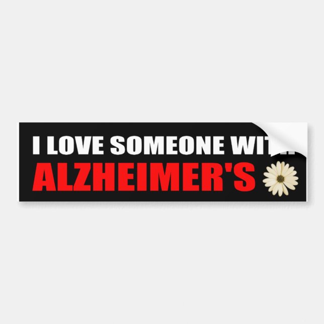 Adesivo Para Carro Eu amo alguém que tem Alzheimer (Frente)
