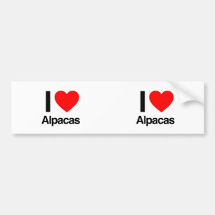 Adesivo Para Carro eu amo alpacas
