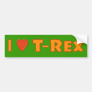 Adesivo Para Carro Eu amo amantes do dinossauro de Rex do