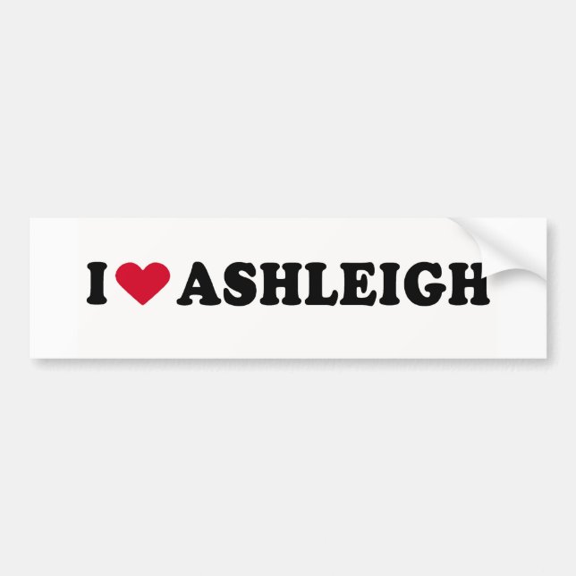 ADESIVO PARA CARRO EU AMO ASHLEIGH (Frente)