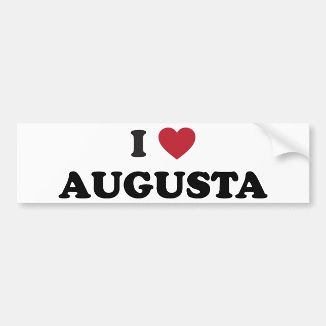 Adesivo Para Carro Eu amo Augusta Geórgia (Frente)