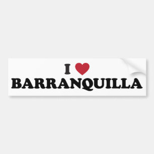 Adesivo Para Carro Eu amo Barranquilla Colômbia
