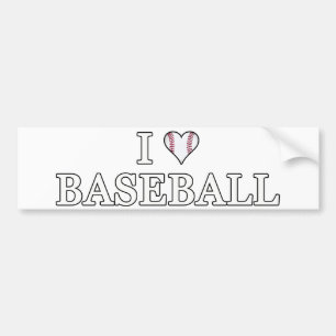 Adesivo Para Carro Eu Amo Baseball